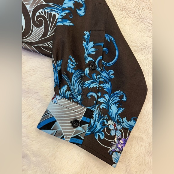 Versace SILK Men’s Shirt Size 38 - Picture 6 of 8